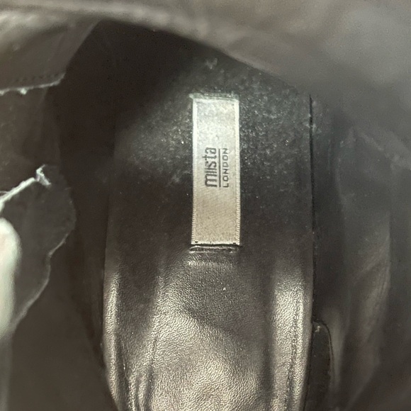 Miista Zelie Black Croc Leather Lace-up Boots 41 - Picture 7 of 14